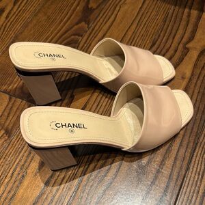 Chanel Beige Mules